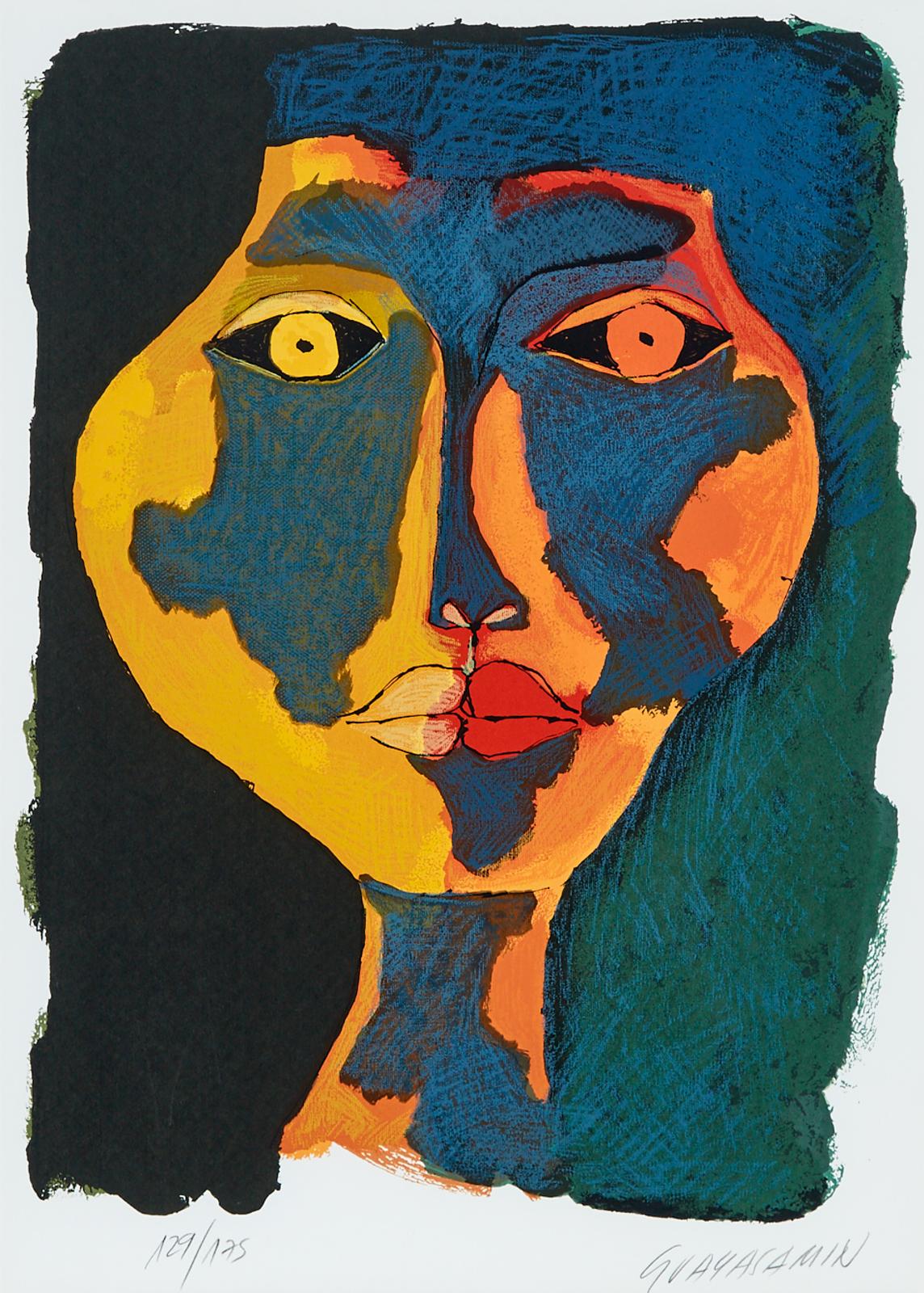 Oswaldo Guayasamin (1919-1999) - Rostro (Face), (Two Works)