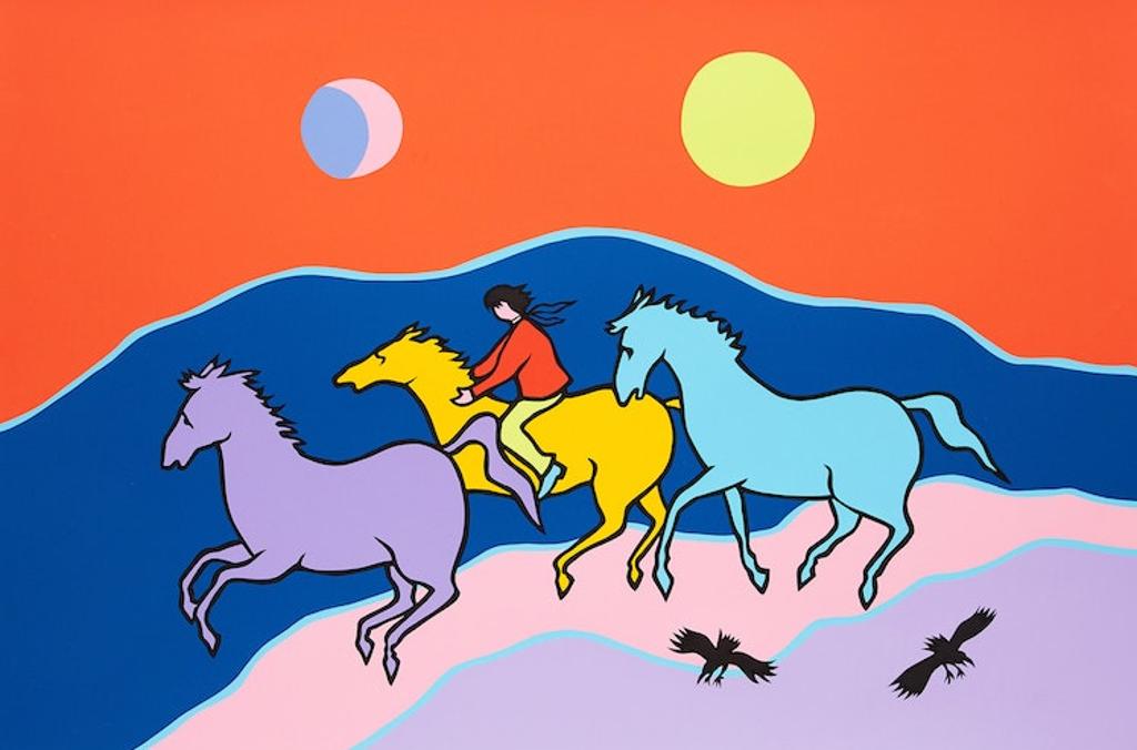 Ted Harrison (1926-2015) - Horses; Orca