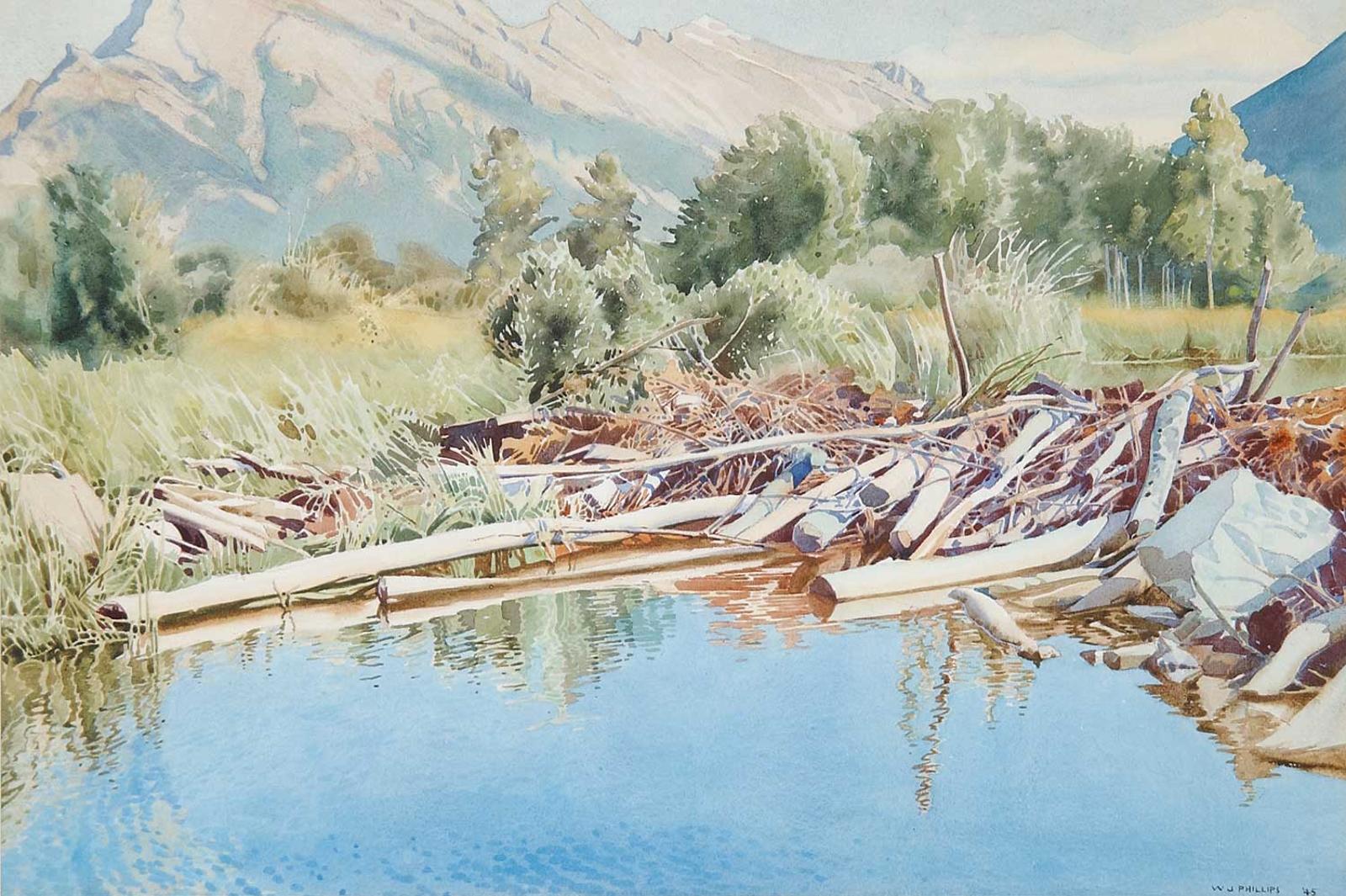 Walter Joseph (W.J.) Phillips (1884-1963) - Beaver Dam and Mount Rundle