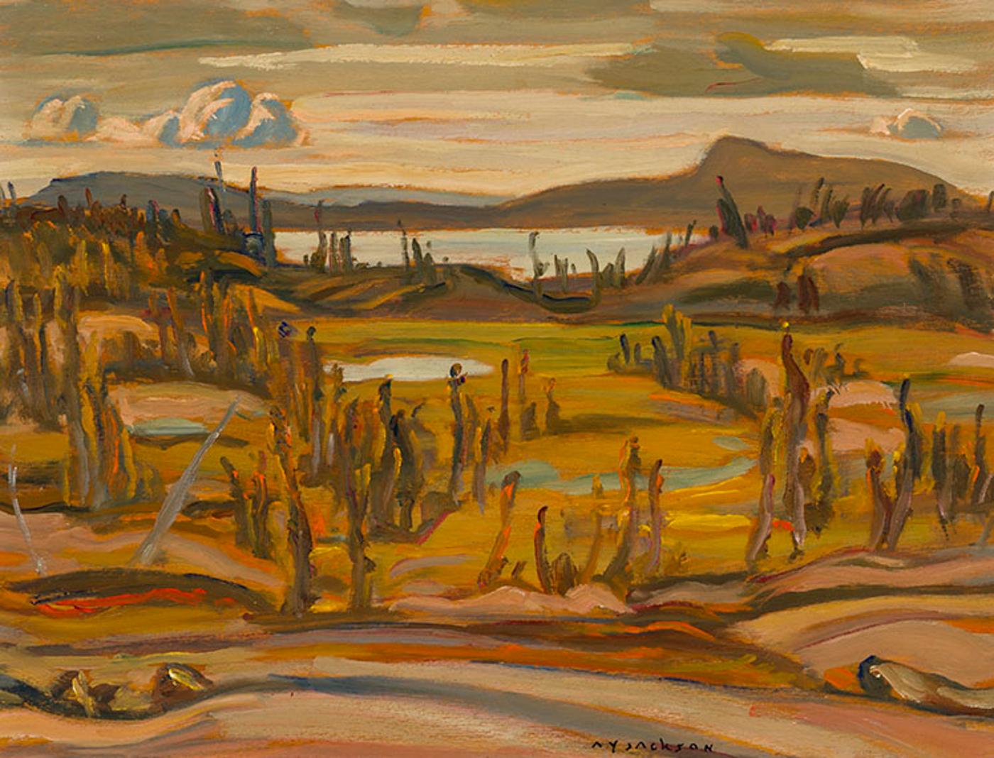 Alexander Young (A. Y.) Jackson (1882-1974) - Autumn Landscape, N.W.T. / Lakeshore