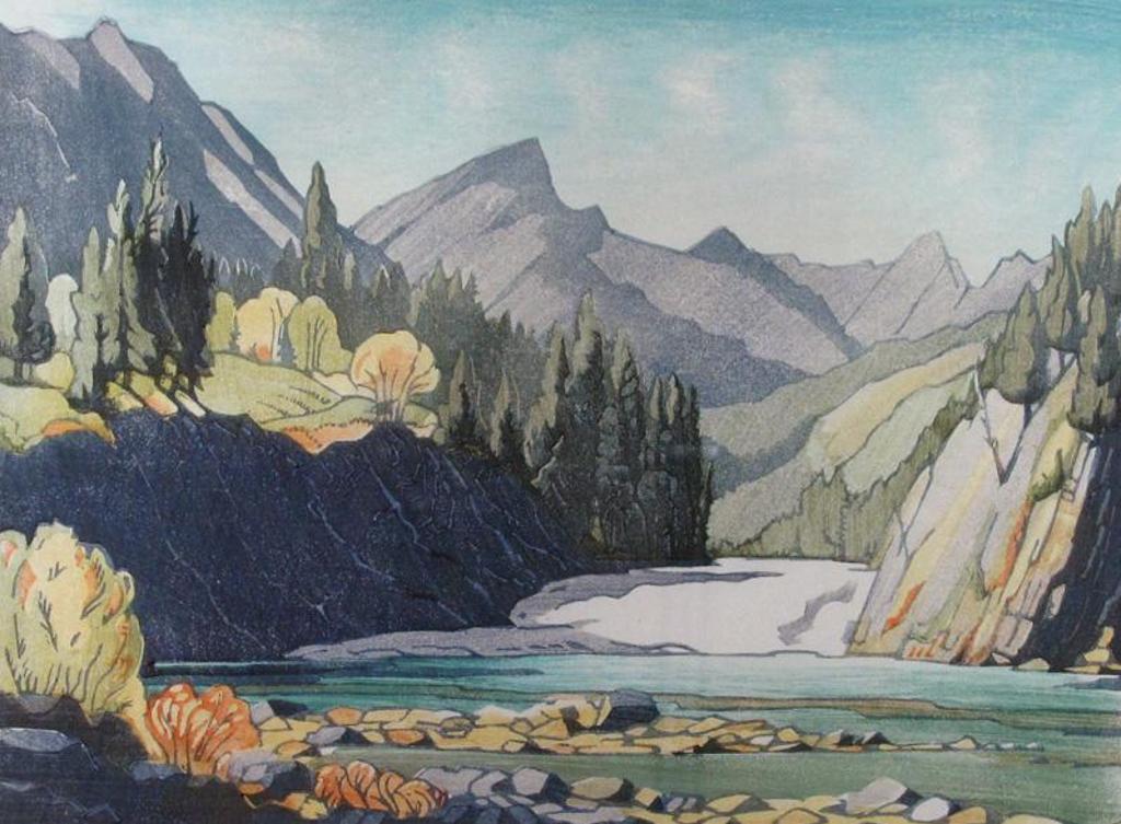 Margaret Dorothy Shelton (1915-1984) - Bow Falls, Banff; 1973
