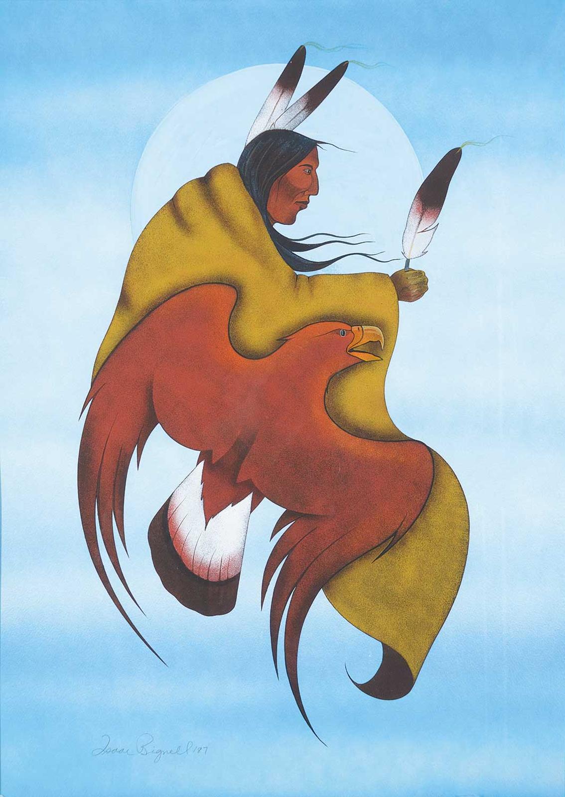 Isaac Bignell (1960-1995) - Untitled - Chief and Eagle