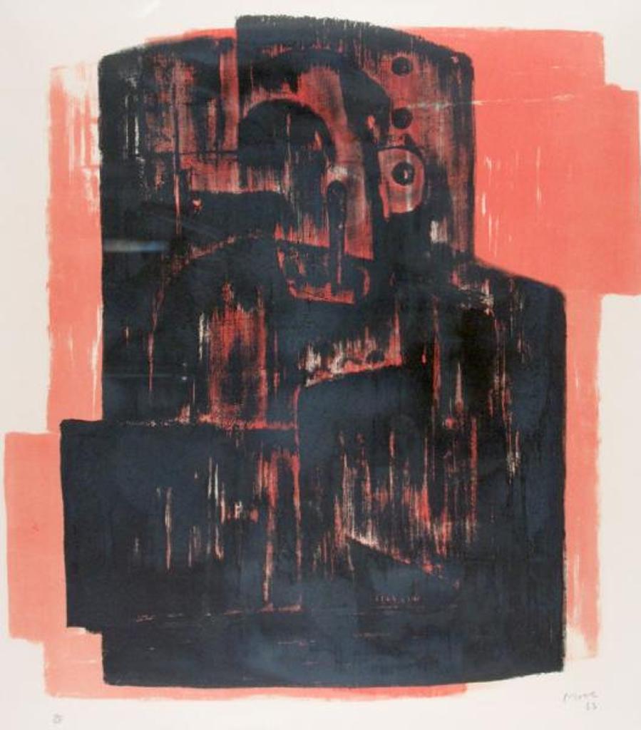 Henry Spencer Moore (1898-1986) - Black On Red Image; 1963