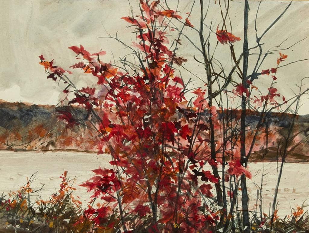 Thomas [Tom] DeVany Forrestall (1936) - Bright Red, Red Maple on the St. John River