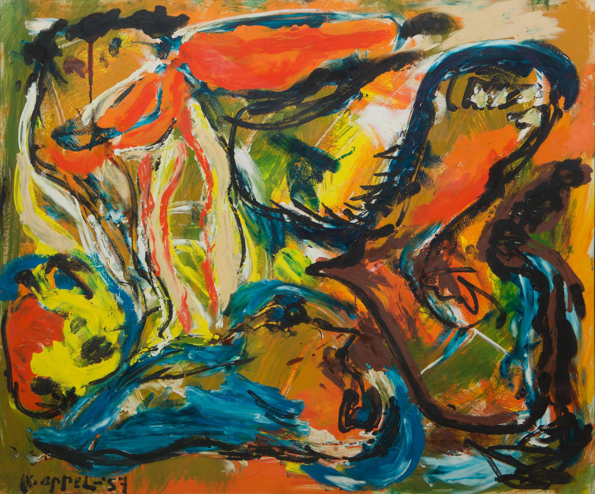 Karel Appel (1921-2006) - Animals Coming from the Sun