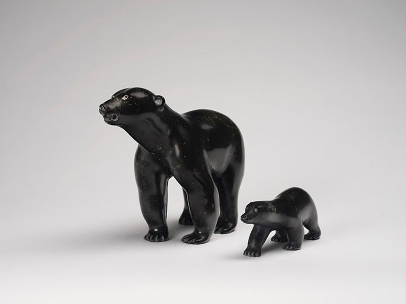 Henry Evaluardjuk (1923-2007) - Polar Bear and Cub