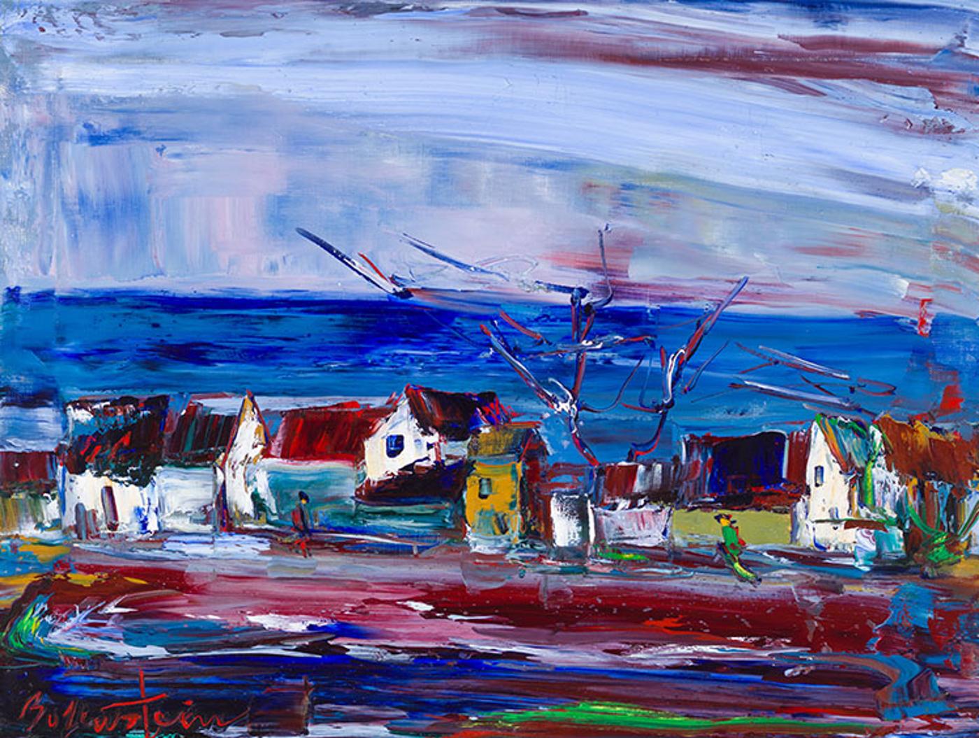 Samuel (Sam) Borenstein (1908-1969) - Quebec Village with Figures