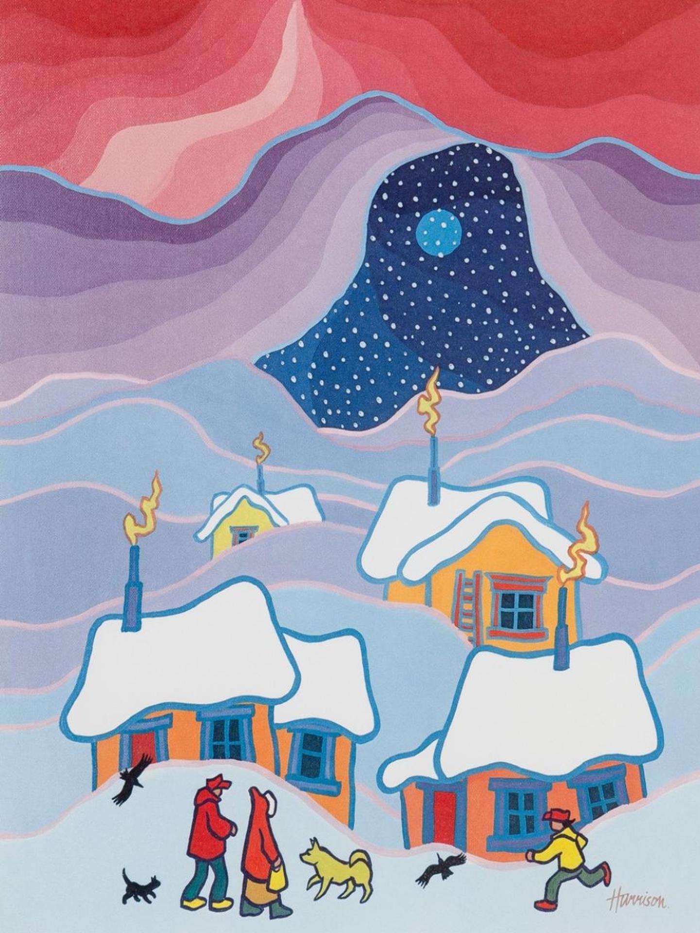 Ted Harrison (1926-2015) - Alaska Snowfall