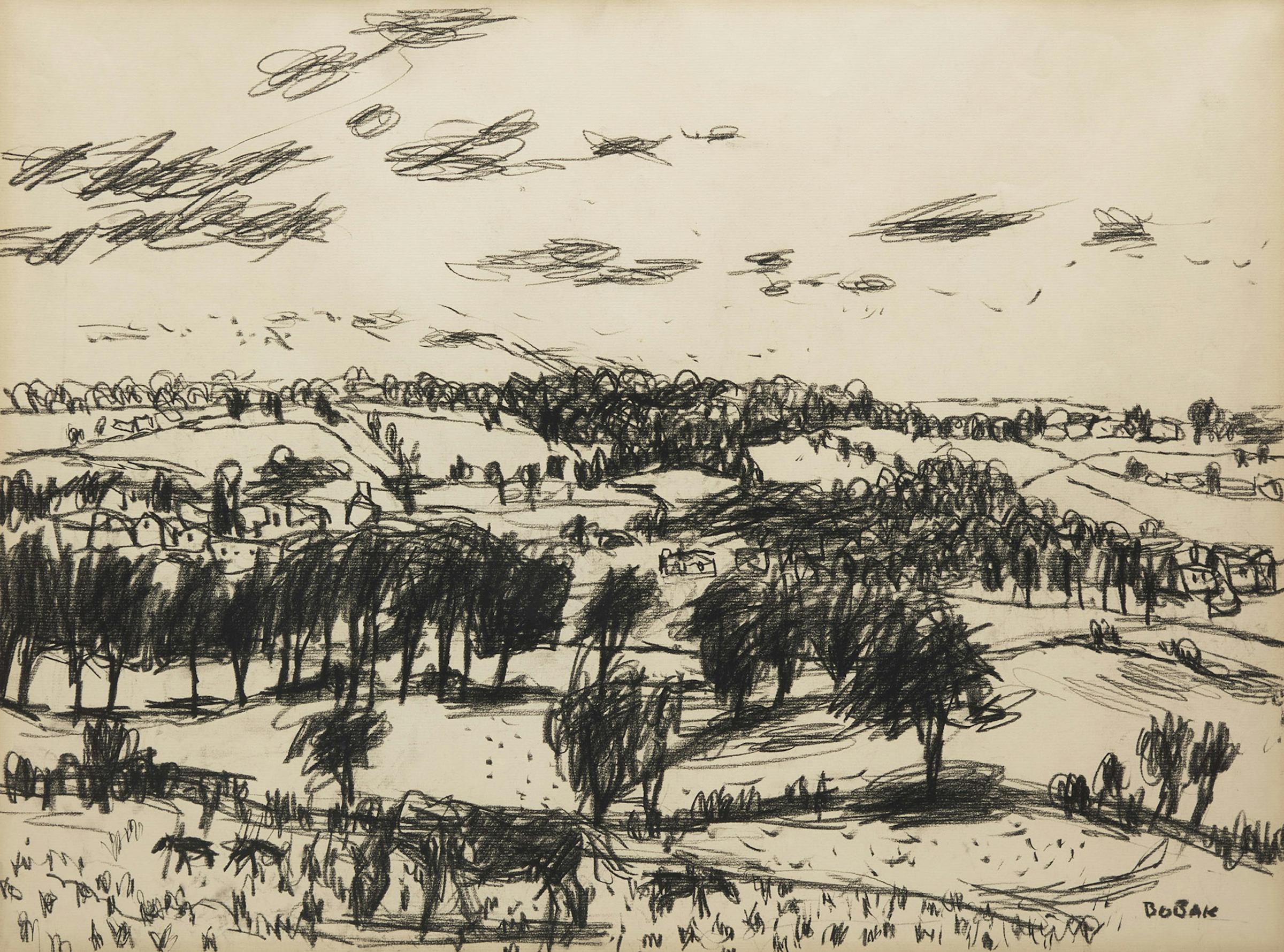 Bruno Joseph Bobak (1923-2012) - Summer Landscape; Reclining Nude
