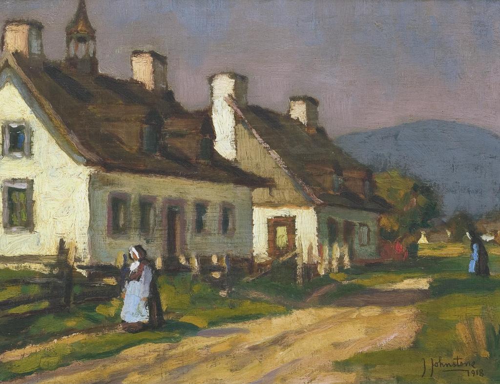 John Young Johnstone (1887-1930) - The School House At Joachim