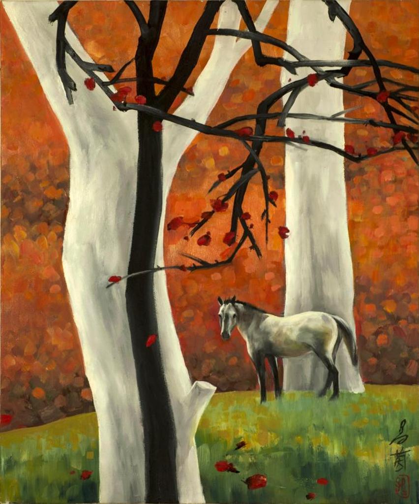 Chang Yin Sun - Untitled - Horse Beside Tree