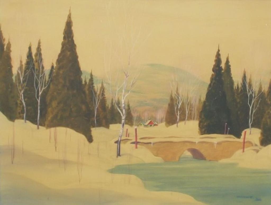 Graham Norble Norwell (1901-1967) - Snow Covered Bridge