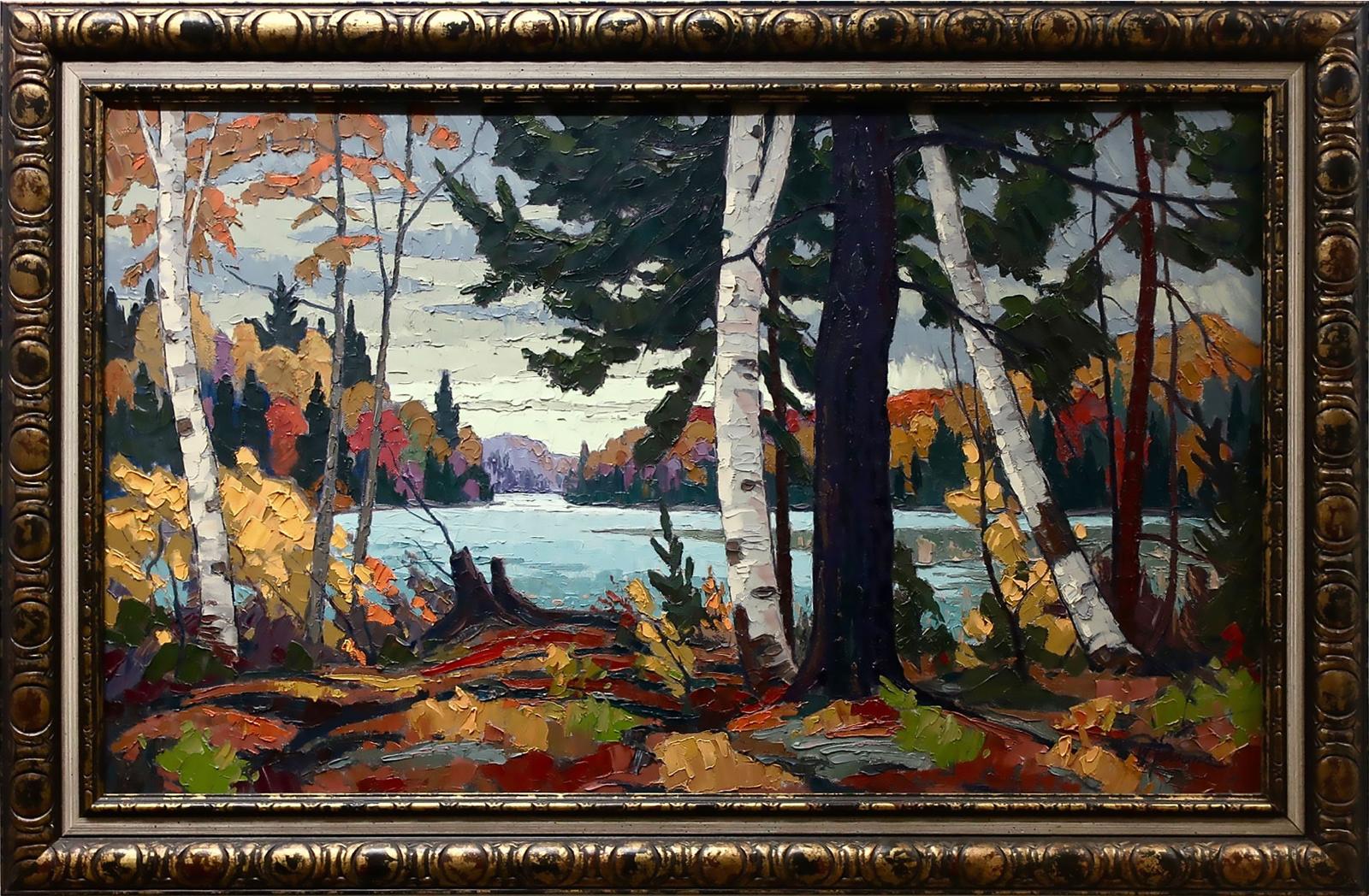 William (Bill) Parsons (1909-1982) - Untitled (Lake Thru Birches)