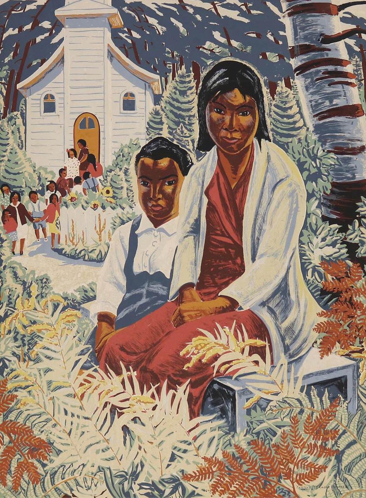 Yvonne Mckague Housser (1897-1996) - Indian Children; Ca 1944