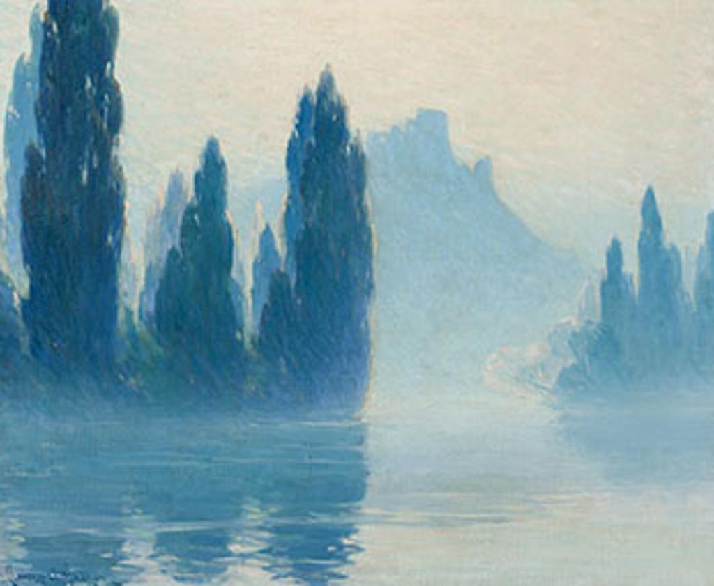 Clarence Alphonse Gagnon (1881-1942) - Early Morning Mist, Château Gaillard Les Andelys on the Seine