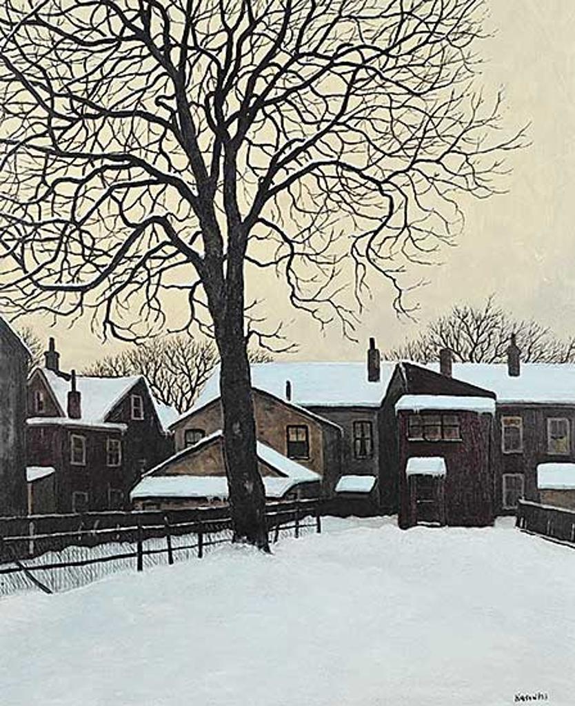 John Kasyn (1926-2008) - Winter Evening on Bleecker Street