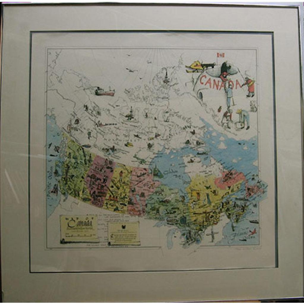 William Kurelek (1927-1977) - Map Of Canada