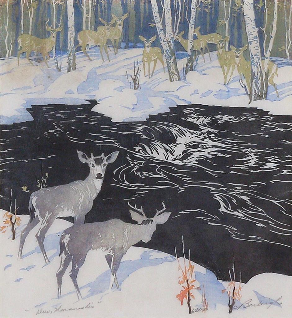 Barbara Harvey Leighton (1911-1986) - Deer, Kananaskis