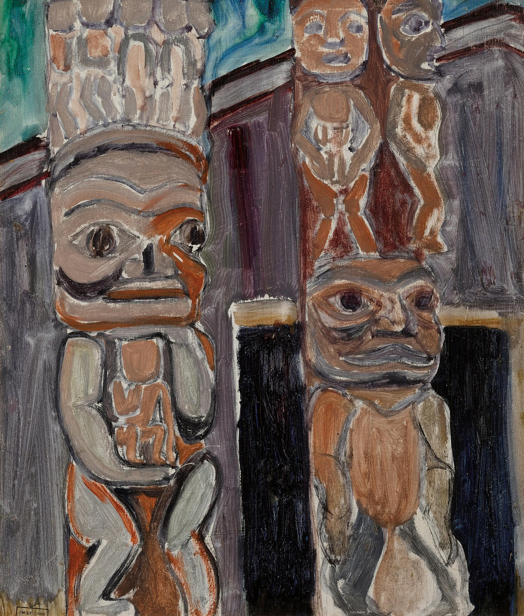 Emily Carr (1871-1945) - Two Totems