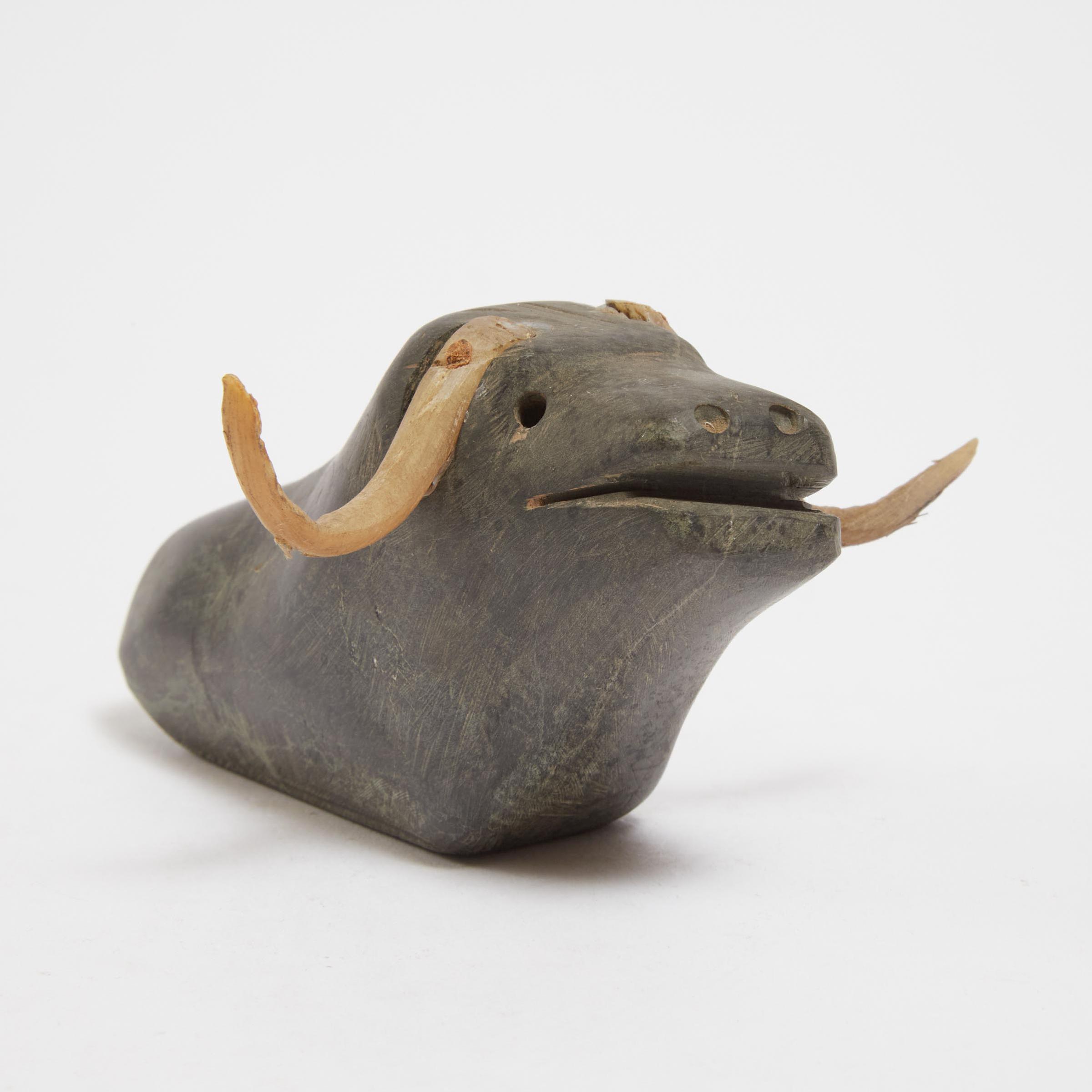Jimmy Taipanak (1919-2000) - Swimming Musk Ox