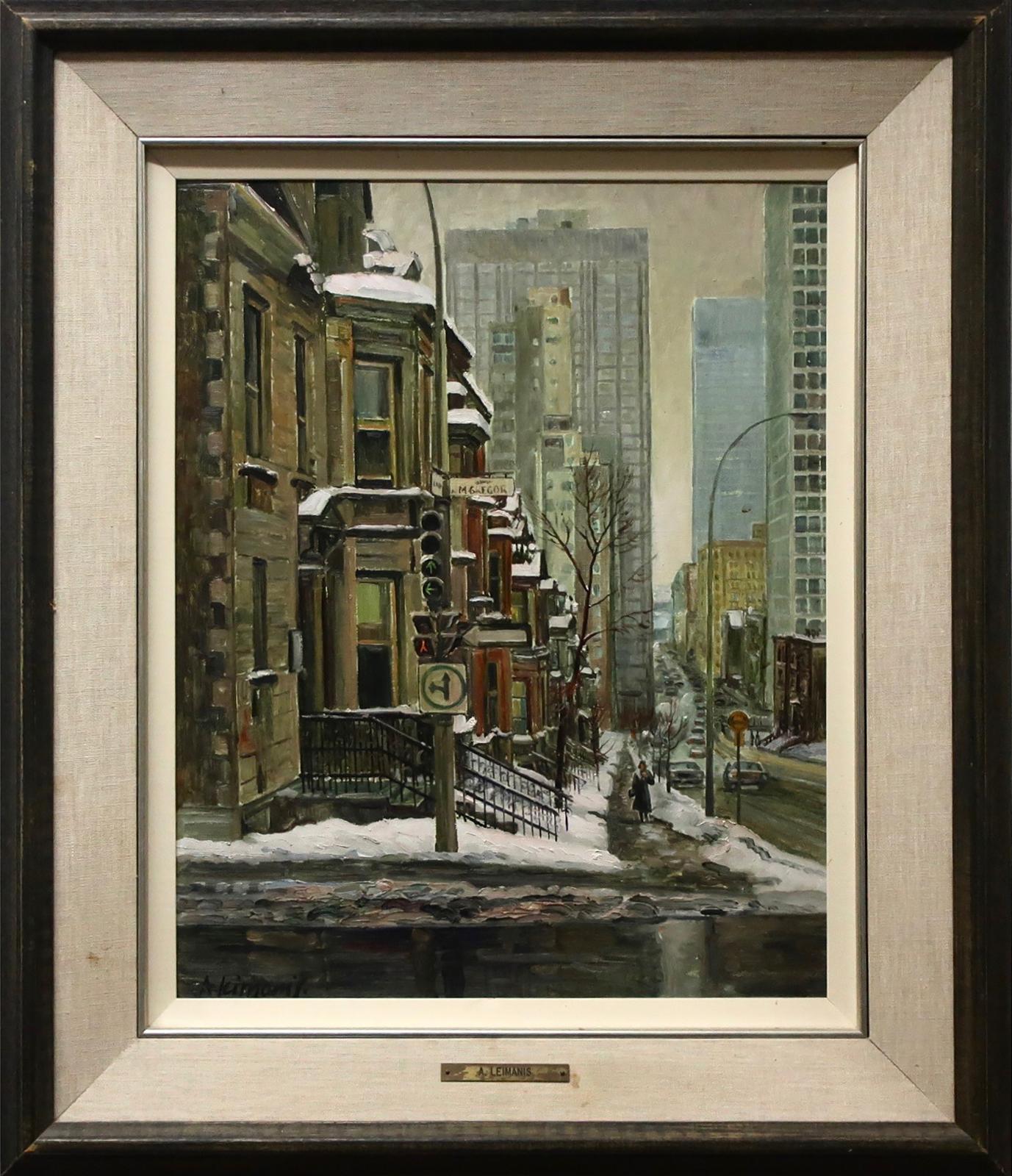 Andris Leimanis (1938) - Grey Winter Day - Peel St. & Mcgregor