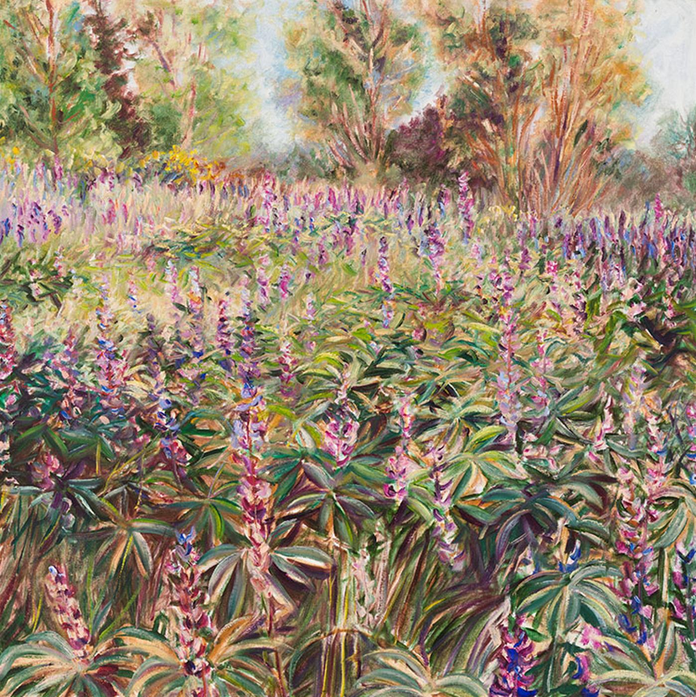 Jamie Evrard (1949) - Lupines - Study III