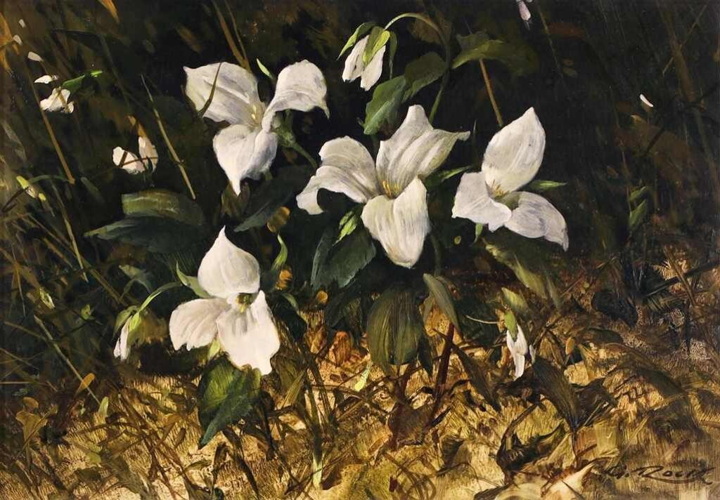 Geoffrey Allan Rock (1923-2000) - Trilliums; 1970