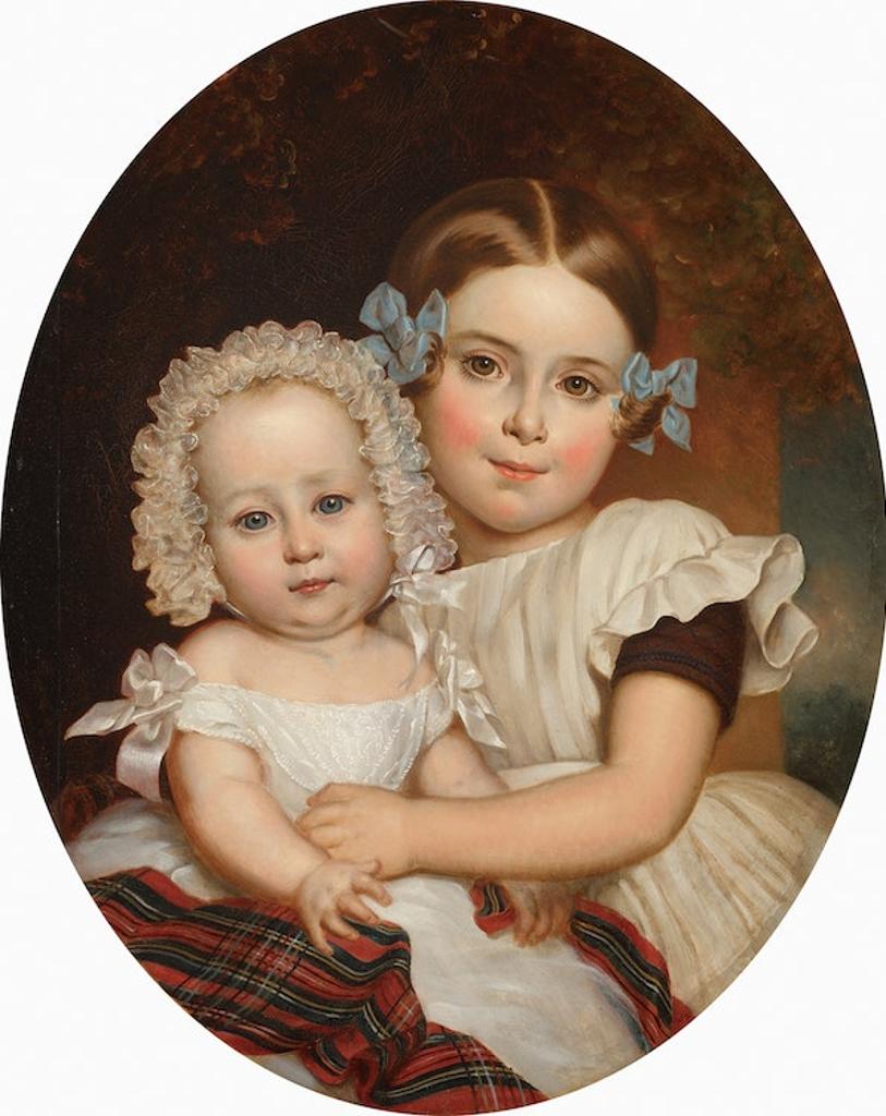 George Theodore Berthon (1806-1892) - Portrait of Children (Edith Grant & Sidonie Berthon)