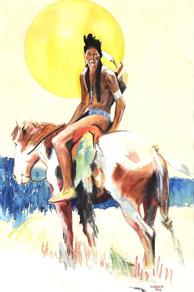L. J. Sauriol - Portrait On Horseback; 1932
