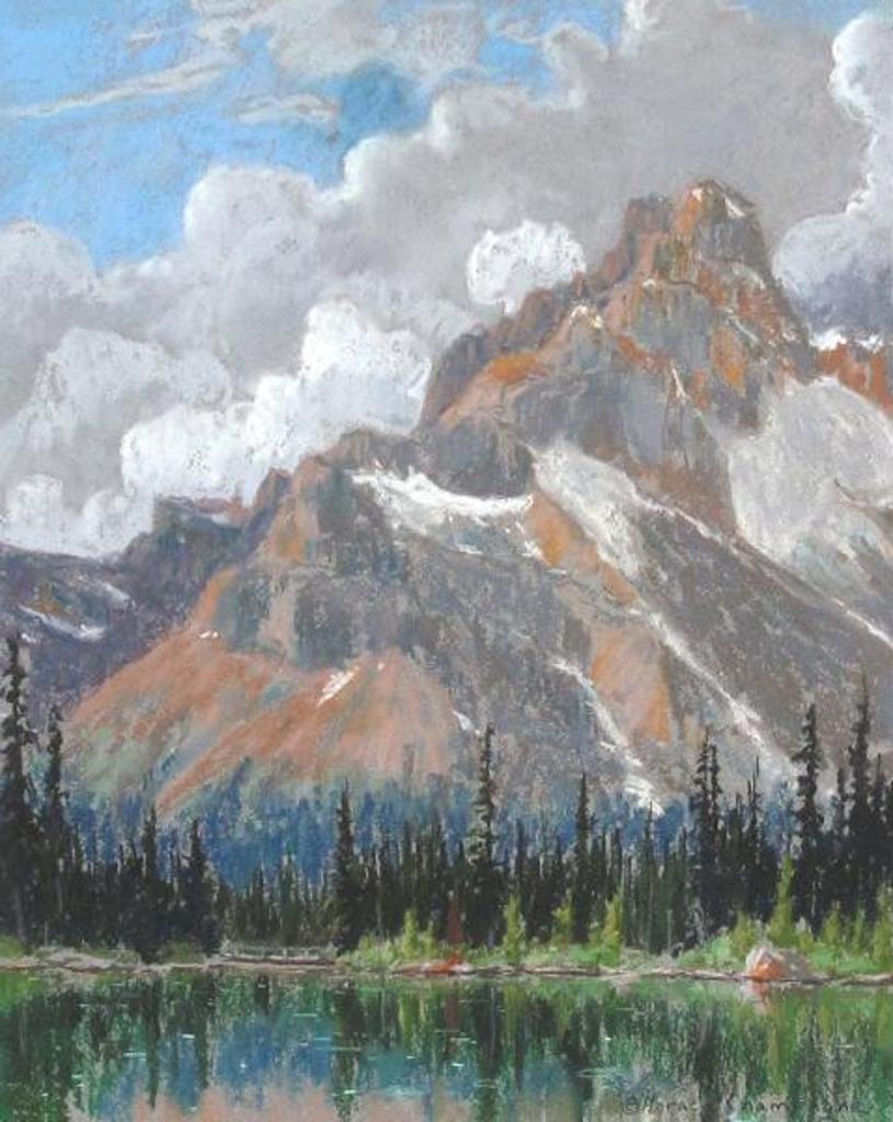 Horace Champagne (1937) - Billowing Clouds, Cathedral Mtn, Lake Ohara, B.C.; 1986