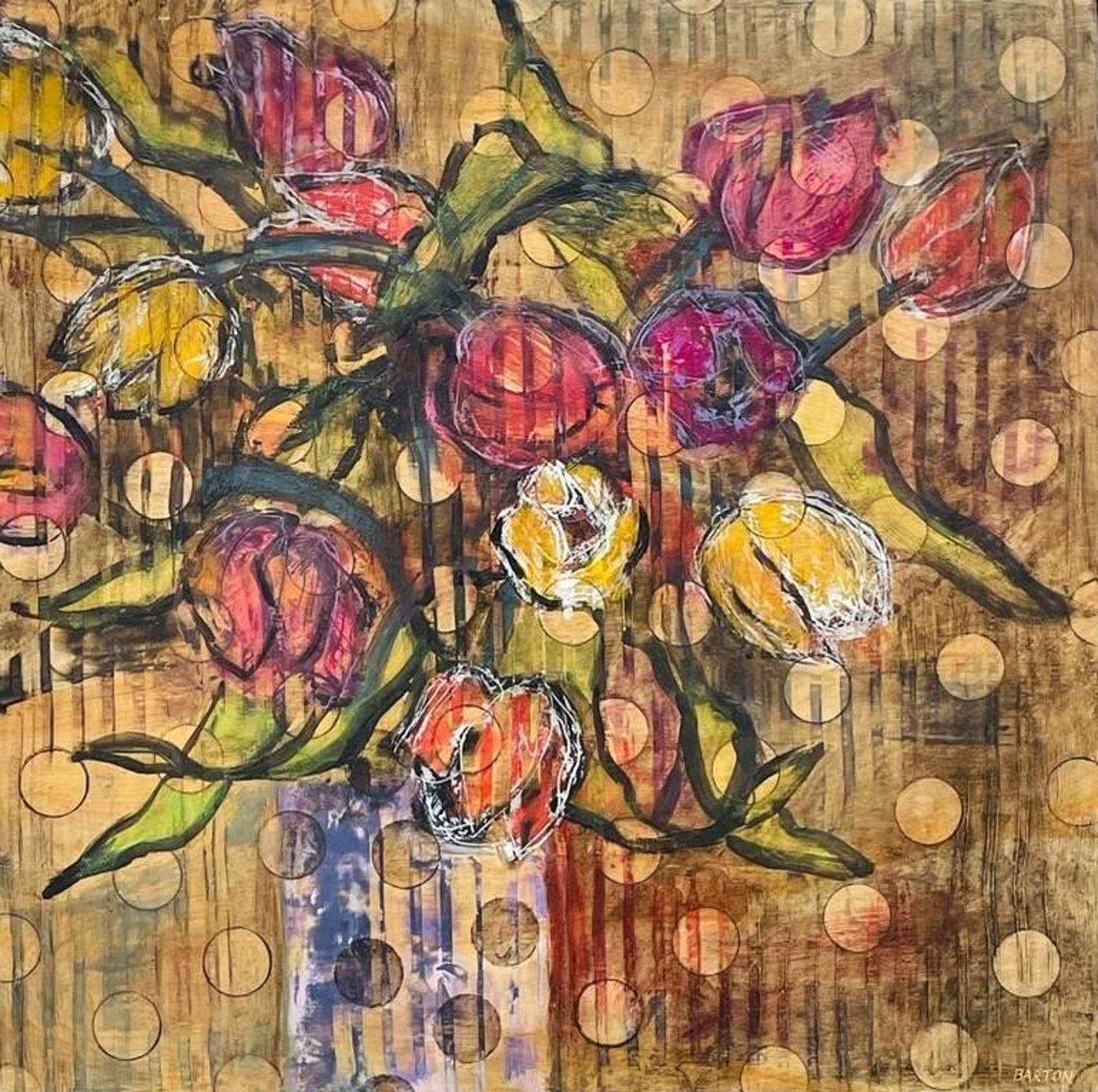 Nixie Barton (1958) - mixed media on wood