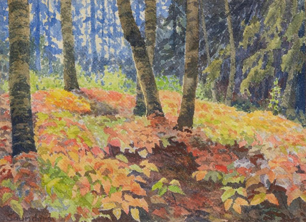 Leslie Saunders (1895-1968) - Untitled - Woods in Autumn