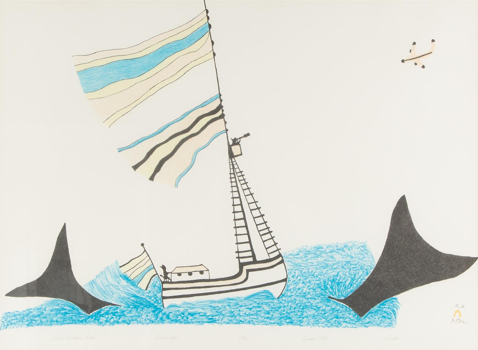 Pudlo Pudlat (1916-1992) - Whale Hunter's Boat, 1987