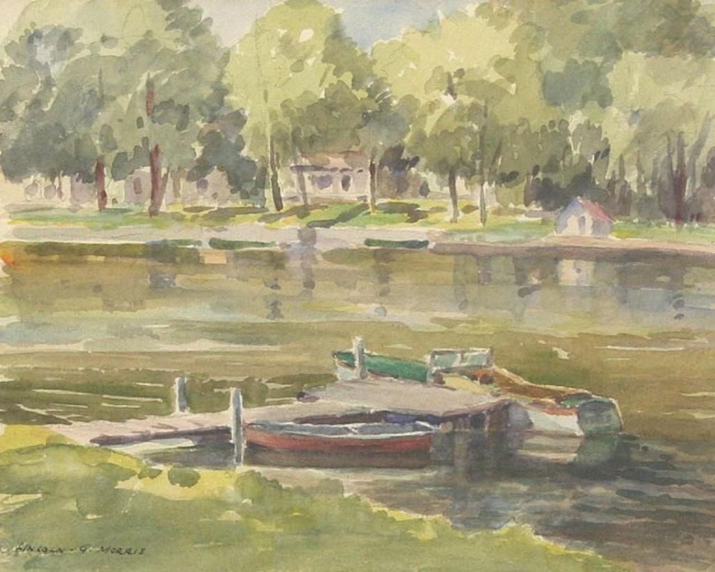 Lincoln Godfrey Morris (1887-1967) - Boats At Dock