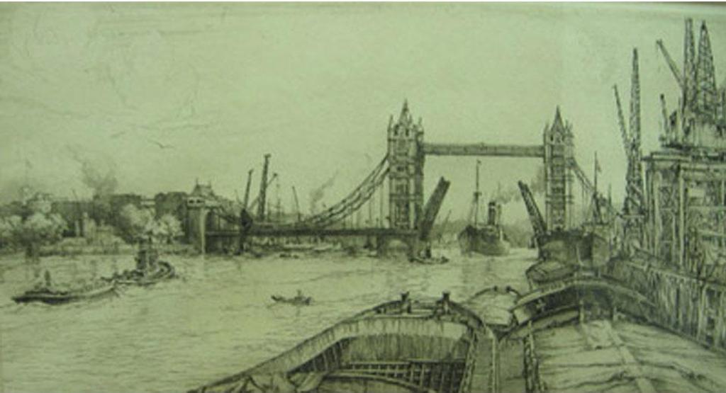 Emerson H. Groom - Tower Bridge; Houses Of Parliament; St. Pauls From Cannon Street