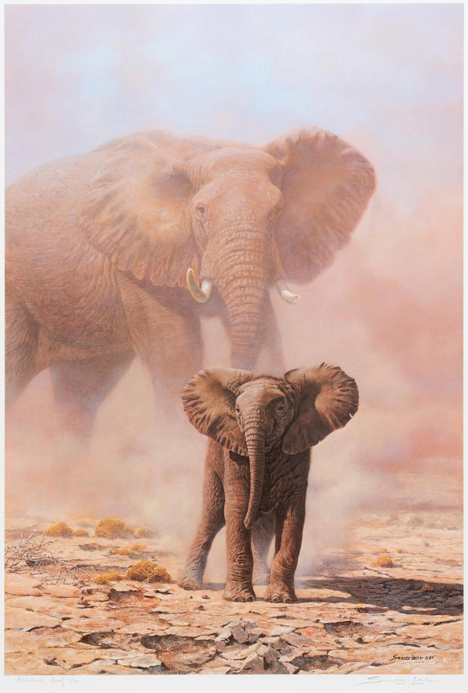 John Vernon Seerey-Lester (1946-2000) - Amboseli Child - African Elephants