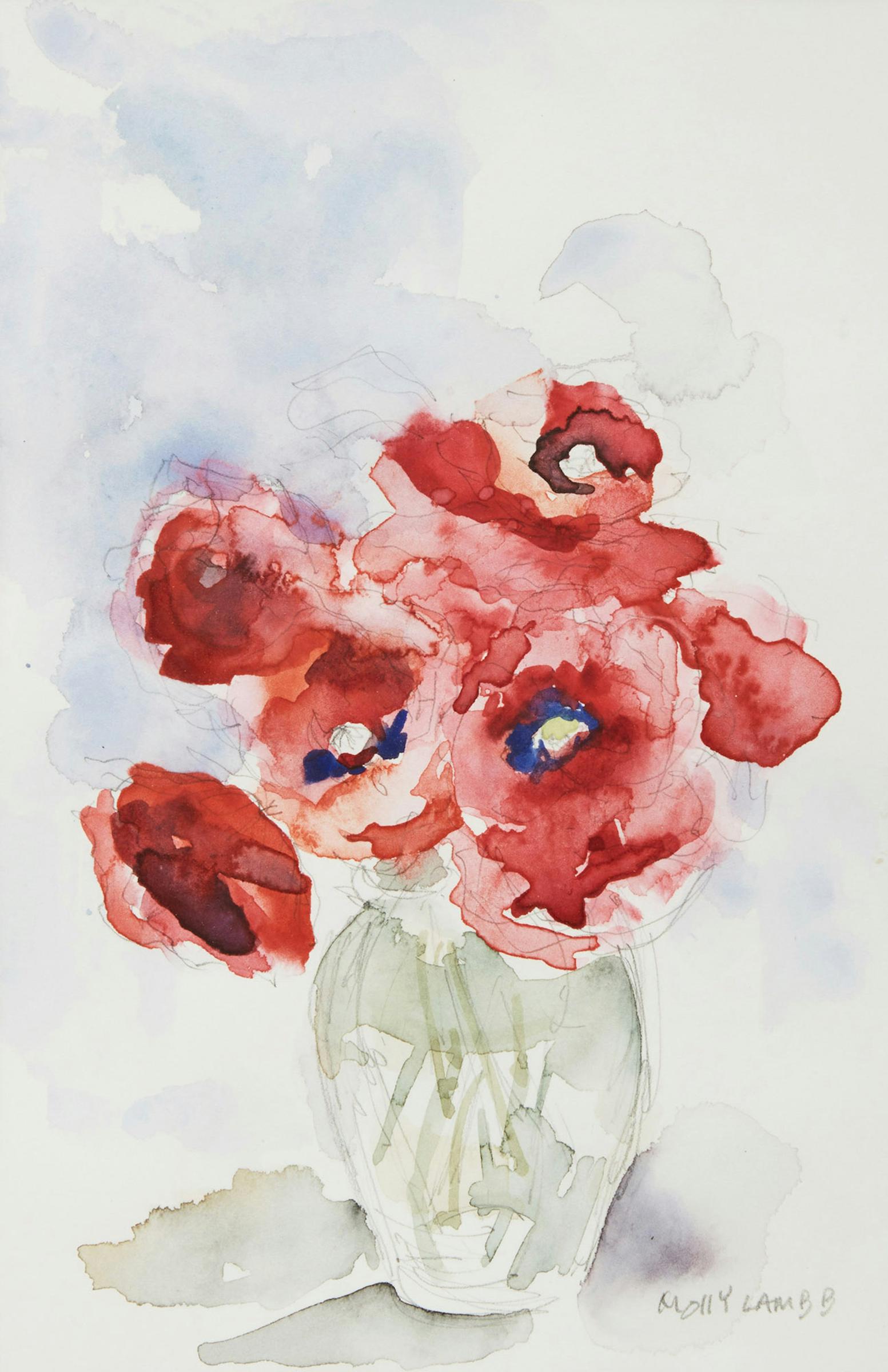 Molly Joan Lamb Bobak (1922-2014) - Poppies