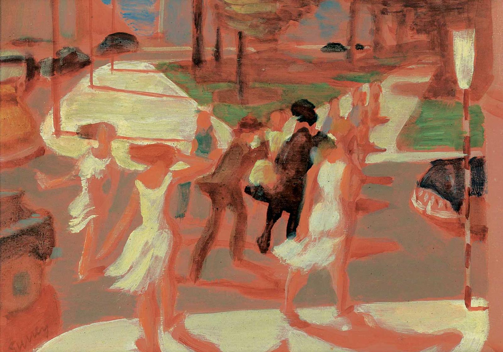 Phillip Henry Howard Surrey (1910-1990) - Untitled - The Crosswalk