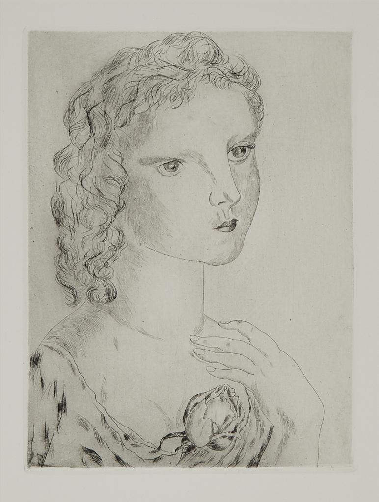 Léonard Tsuguharu Foujita (1886-1968) - Jeune Fille Avec Une Rose, 1925 [buisson, 118]