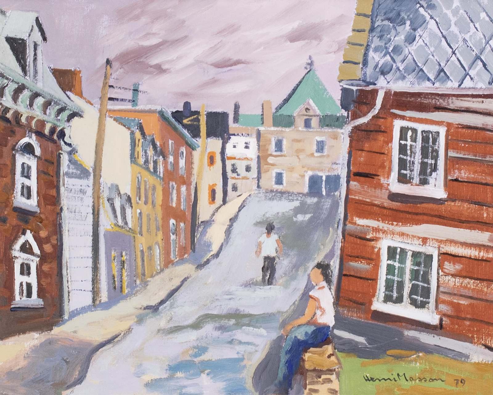 Henri Leopold Masson (1907-1996) - Rue St-Flavien, Quebec; 1979