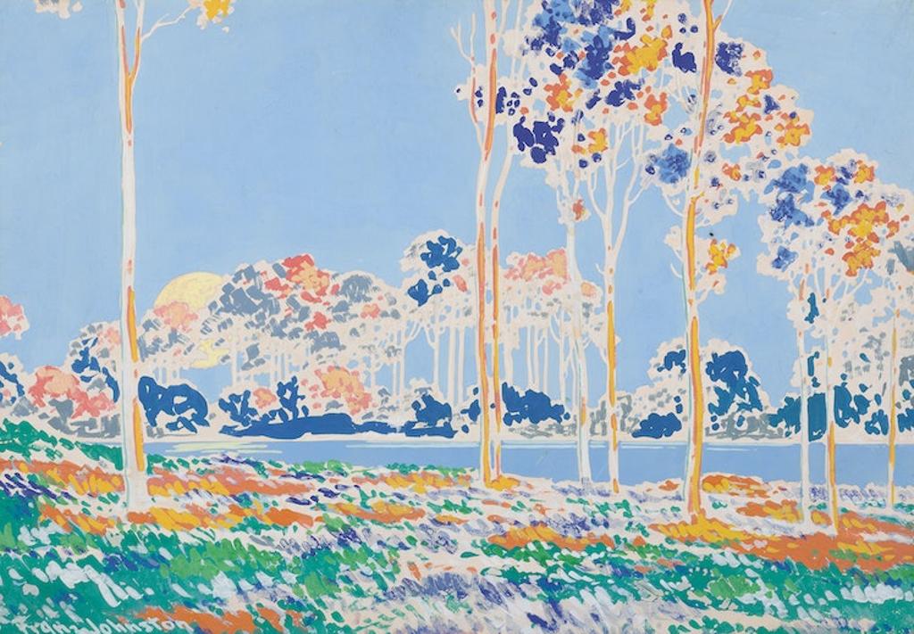 Frank (Franz) Hans Johnston (1888-1949) - Row of Poplars