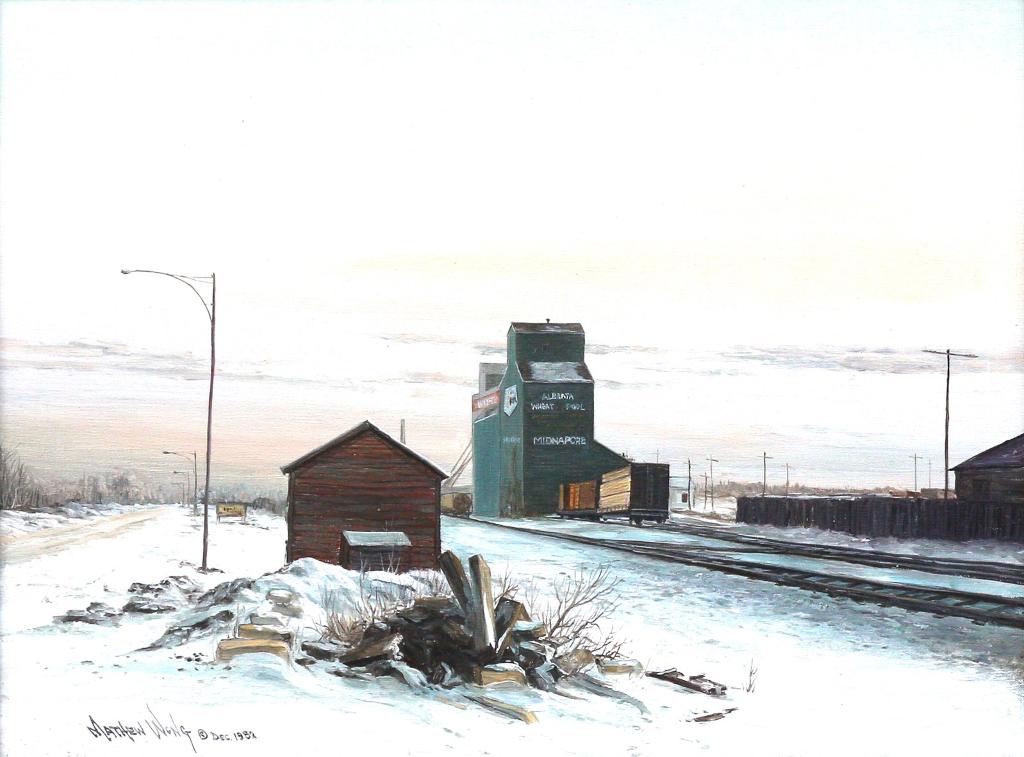 Matthew Wong (1948) - Grain Elevators At Midnapore; 1982