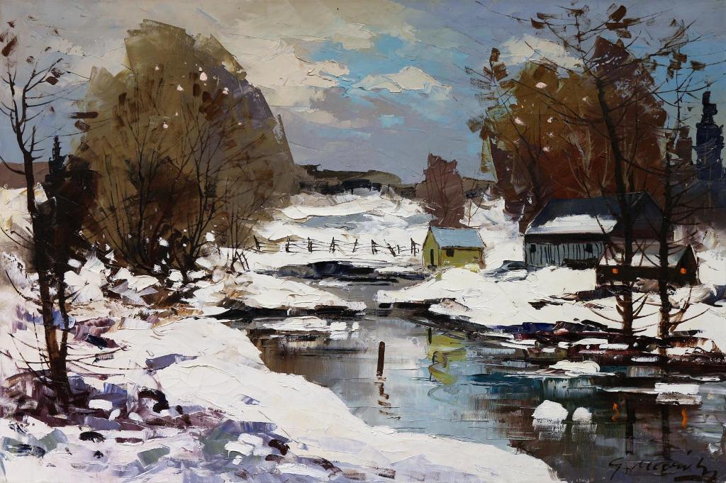 Geza (Gordon) Marich (1913-1985) - River In Winter