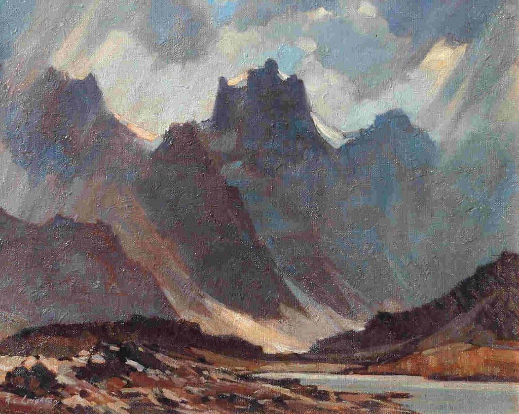 Alfred Crocker Leighton (1901-1965) - Storm In The Mountains; Ca 1940
