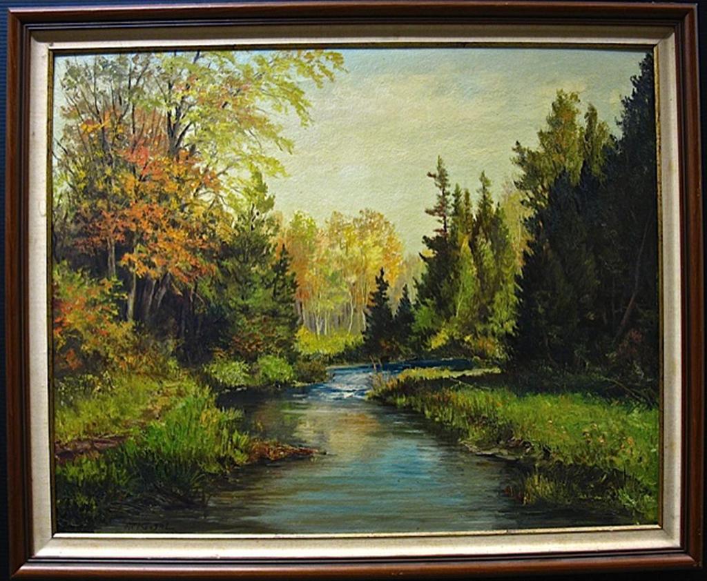 Matthew F. Kousal (1902-1990) - Autumn Study With Winding River