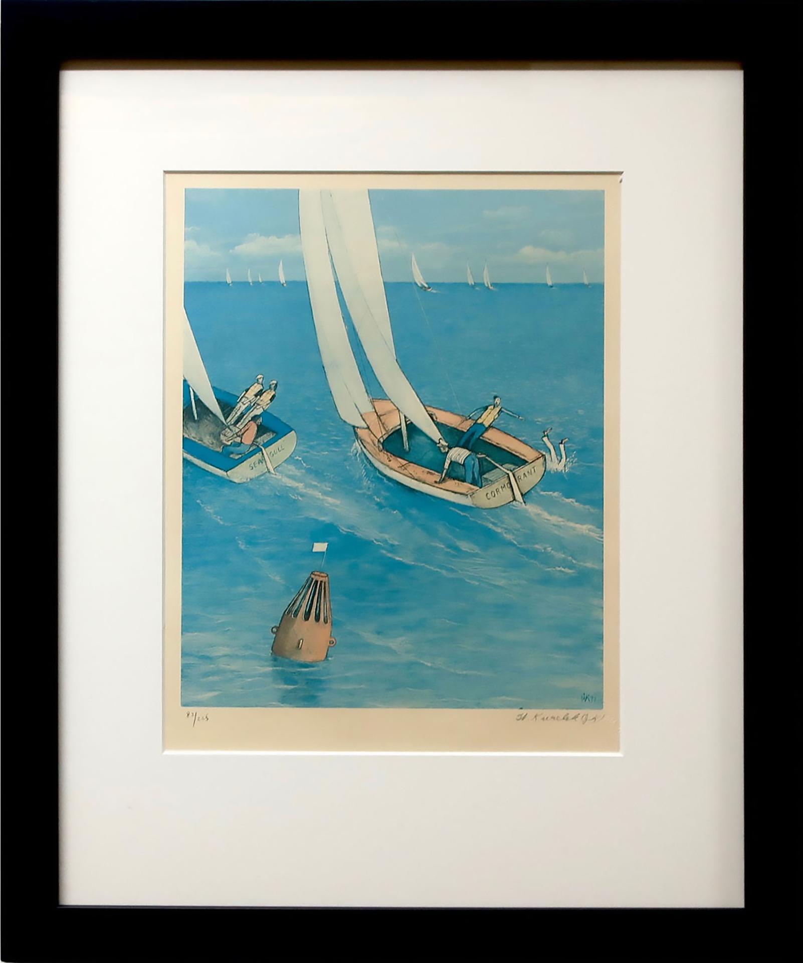 William Kurelek (1927-1977) - Sailing (From The Sports Folio, 1977)