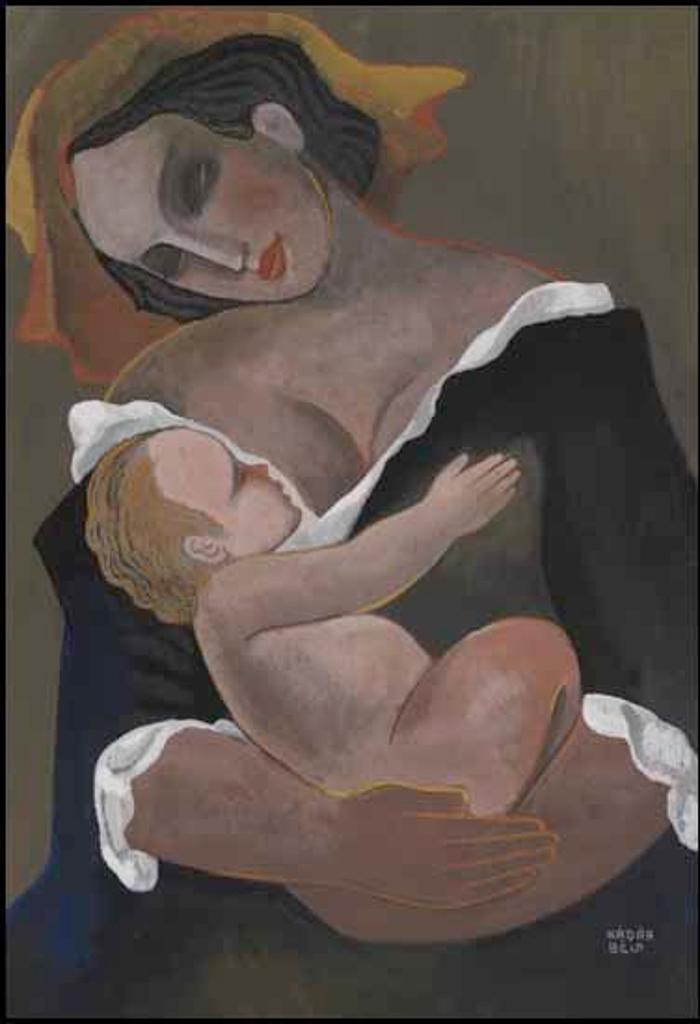 Bela Kadar (1877-1955) - Mother and Baby