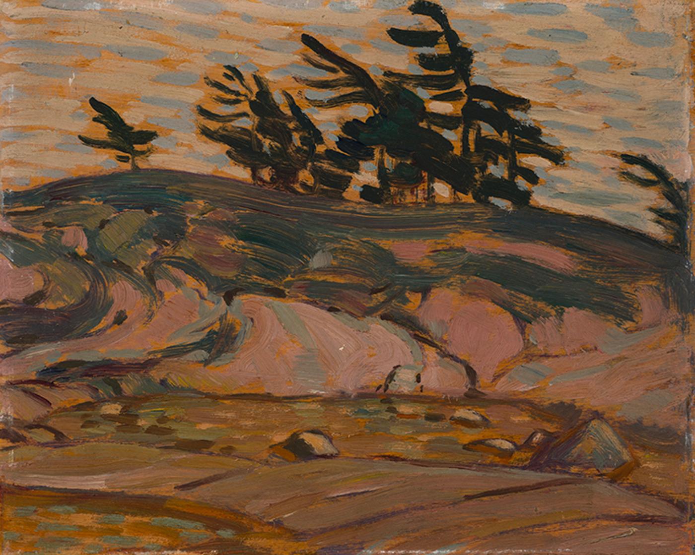 Alexander Young (A. Y.) Jackson (1882-1974) - Georgian Bay / Autumn Lake (verso)