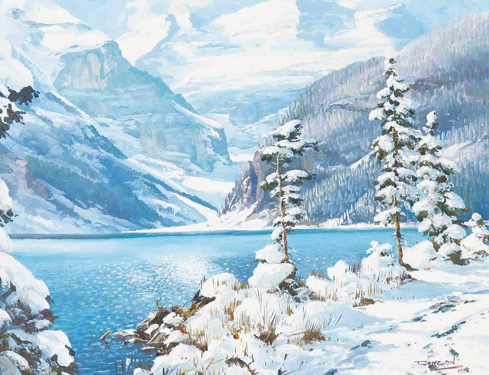 Duncan Mackinnon Crockford (1922-1991) - First Snow Lake Louise, Alberta