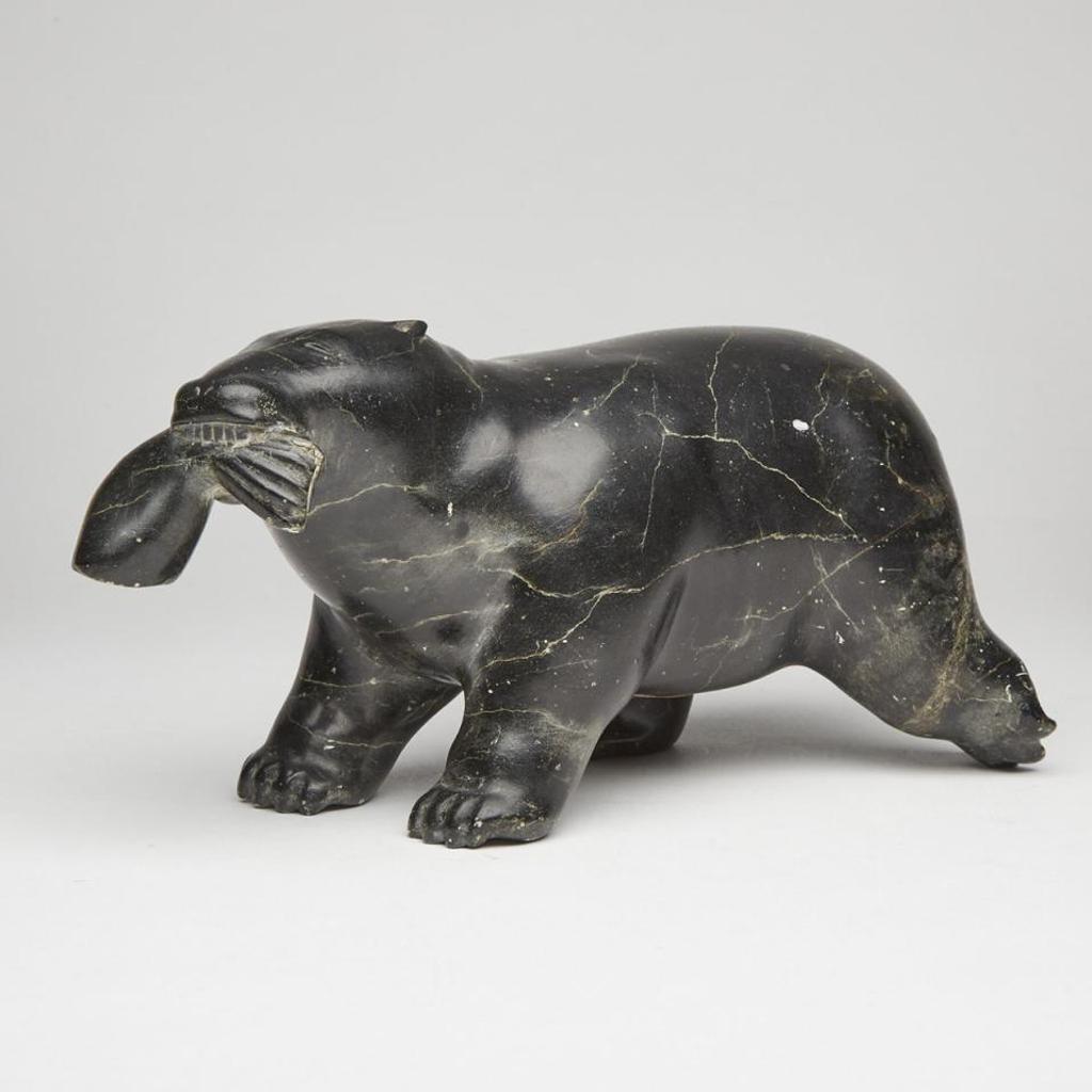 Juanisialu Irqumia (1912-1977) - Running Polar Bear With Seal Tail